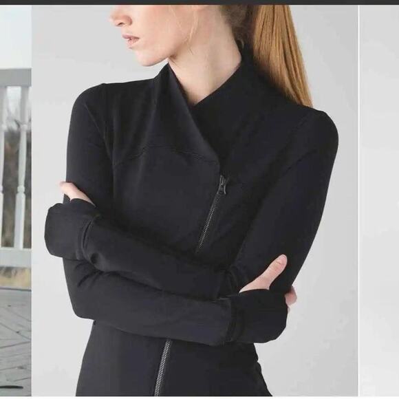 lululemon black define slanted zip up - Picture 1 of 6